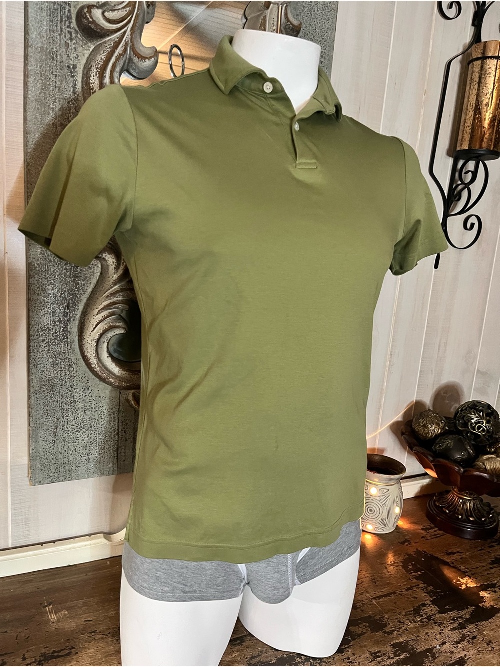 Murano Olive Green Short-Sleeve Polo
